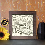 Old Train 2 - Paper Cutting Light Box - LightBoxGoodman - LightboxGoodman