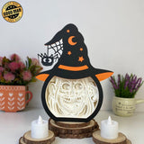 Old Witch - Paper Cut Witch Hat Light Box File - Cricut File - 18x23 cm - LightBoxGoodMan - LightboxGoodman