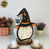 Old Witch - Paper Cut Witch Hat Light Box File - Cricut File - 18x23 cm - LightBoxGoodMan - LightboxGoodman