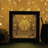 Olympique Marseille – Paper Cut Light Box File - Cricut File - 20x20cm - LightBoxGoodMan - LightboxGoodman