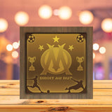 Olympique Marseille - Paper Cutting Light Box - LightBoxGoodman