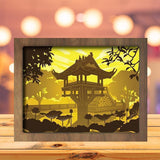 One Pillar Pagoda - Paper Cutting Light Box - LightBoxGoodman