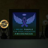 Overdose Awareness – Paper Cut Light Box File - Cricut File - 20x20cm - LightBoxGoodMan - LightboxGoodman