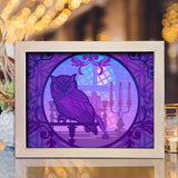 Owl 1 – Paper Cut Light Box File - Cricut File - 8x10 inches - LightBoxGoodMan