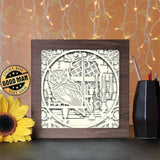 Owl 1 Square - Paper Cutting Light Box - LightBoxGoodman - LightboxGoodman