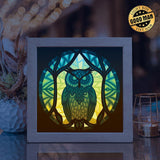 Owl 2 – Paper Cut Light Box File - Cricut File - 8x8 inches - LightBoxGoodMan - LightboxGoodman