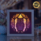 Owl 2 – Paper Cut Light Box File - Cricut File - 8x8 inches - LightBoxGoodMan - LightboxGoodman