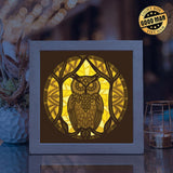 Owl 2 – Paper Cut Light Box File - Cricut File - 8x8 inches - LightBoxGoodMan - LightboxGoodman