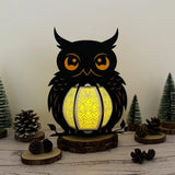 Owl - 3D Owl Lantern File - Cricut File 1 - LightBoxGoodMan