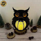 Owl - 3D Owl Lantern File - 7x9" - Cricut File - LightBoxGoodMan - LightboxGoodman