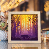 Owl & Wolf – Paper Cut Light Box File - Cricut File - 8x8 inches - LightBoxGoodMan