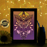 Owl Mandala 3 - Paper Cutting Light Box - LightBoxGoodman - LightboxGoodman