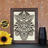 Owl Mandala 3 - Paper Cutting Light Box - LightBoxGoodman - LightboxGoodman