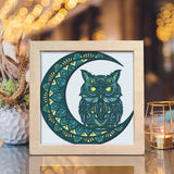 Owl Mandala – Paper Cut Light Box File - Cricut File - 20x20cm - LightBoxGoodMan