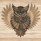 Owl - Paper 3D Layered File - Cricut File - 20x20cm - LightBoxGoodMan