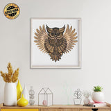 Owl - Paper 3D Layered File - Cricut File - 20x20cm - LightBoxGoodMan - LightboxGoodman