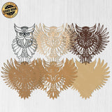 Owl - Paper 3D Layered File - Cricut File - 20x20cm - LightBoxGoodMan - LightboxGoodman