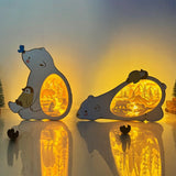 Pack 2 Big Bear - Bear Papercut Lightbox File - Cricut File - LightBoxGoodMan - LightboxGoodman