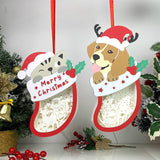 Pack 2 Christmas Santa - Paper Cut Pet Light Box File - Cricut File - LightBoxGoodMan - LightboxGoodman