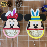 Pack 2 Easter Mickey Couple - Disney Easter Egg Papercut Lightbox File - Cricut File - LightBoxGoodMan - LightboxGoodman