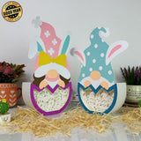 Pack 2 Happy Easter - Gnome Easter Egg Papercut Lightbox File - Cricut File - LightBoxGoodMan - LightboxGoodman