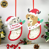 Pack 2 Merry Christmas - Paper Cut Pet Light Box File - Cricut File - LightBoxGoodMan - LightboxGoodman