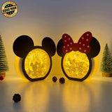 Pack 2 Mickey Love 2 - Paper Cut Disney Mouse Light Box File - Cricut File - LightBoxGoodMan - LightboxGoodman