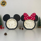 Pack 2 Mickey Love 2 - Paper Cut Disney Mouse Light Box File - Cricut File - LightBoxGoodMan - LightboxGoodman