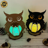 Pack 2 Owl Couple - 3D Owl Lantern File - 7x9" - Cricut File - LightBoxGoodMan - LightboxGoodman