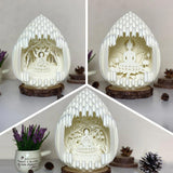 Pack 3 Buddha - 3D Pop-up Light Box Droplet File - Cricut File - LightBoxGoodMan - LightboxGoodman