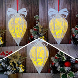 Pack 3 Christmas 1 - Droplet Lantern File - Cricut File 2 - LightBoxGoodMan