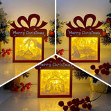 Pack 3 Christmas 1  - Paper Cut Gift Light Box File - Cricut File - 21x16cm - LightBoxGoodMan