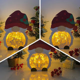 Pack 3 Christmas 1 - Paper Cut Gnome Light Box File - Cricut File - 10x7 inches - LightBoxGoodMan