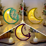 Pack 3 Christmas 1 - Paper Cut Moon Light Box File - Cricut File - 16x16cm - LightBoxGoodMan - LightboxGoodman