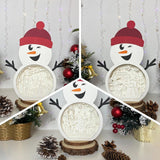 Pack 3 Christmas 1 - Paper Cut Snowman Light Box File - Cricut File - 20x26,5cm - LightBoxGoodMan - LightboxGoodman