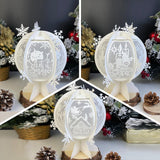 Pack 3 Christmas 1 - Snowball Lantern File - Cricut File - LightBoxGoodMan - LightboxGoodman