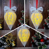 Pack 3 Christmas 2 - Droplet Lantern File - Cricut File 2 - LightBoxGoodMan