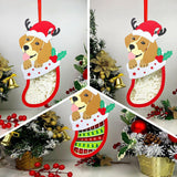 Pack 3 Christmas 2 - Paper Cut Pet Light Box File - Xmas Dog Motif - Cricut File - 11x6 Inches - LightBoxGoodMan - LightboxGoodman