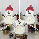 Pack 3 Christmas 2 - Paper Cut Snowman Light Box File - Cricut File - 20x26,5cm - LightBoxGoodMan - LightboxGoodman