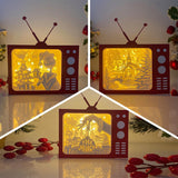 Pack 3 Christmas 2 - Paper Cut Television Light Box File - Cricut File - 8x7 inches - LightBoxGoodMan