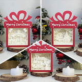 Pack 3 Christmas 3 - Paper Cut Gift Light Box File - Cricut File - 21x16cm - LightBoxGoodMan - LightboxGoodman