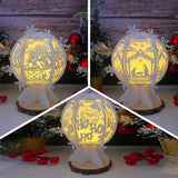 Pack 3 Christmas 3 - Snowball Lantern File - Cricut File - LightBoxGoodMan - LightboxGoodman