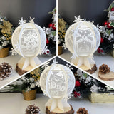 Pack 3 Christmas 3 - Snowball Lantern File - Cricut File - LightBoxGoodMan - LightboxGoodman