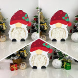 Pack 3 Christmas 4 - Paper Cut Gnome Light Box File - Cricut File - 10x7 inches - LightBoxGoodMan - LightboxGoodman