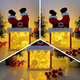 Pack 3 Christmas 5 - Paper Cut Santa Light Box File - Cricut File - 28,4x14,7cm - LightBoxGoodMan - LightboxGoodman