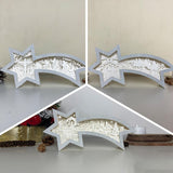 Pack 3 Christmas 6 - Paper Cut Star Light Box File - Cricut File - 28x13.7cm - LightBoxGoodMan - LightboxGoodman