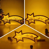 Pack 3 Christmas 7 - Paper Cut Star Light Box File - Cricut File - 28x13.7cm - LightBoxGoodMan - LightboxGoodman