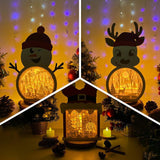 Pack 3 Christmas Mix 1  - Paper Cut Mix Light Box File - Cricut File - LightBoxGoodMan