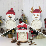 Pack 3 Christmas Mix 2 - Paper Cut Mix Light Box File - Cricut File - LightBoxGoodMan - LightboxGoodman