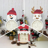 Pack 3 Christmas Mix 3 - Paper Cut Mix Light Box File - Cricut File - LightBoxGoodMan - LightboxGoodman